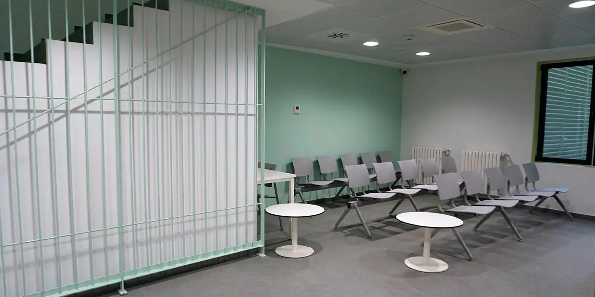 Sala de espera del Servicio Normal de Urgencias del Centro de Salud Tudela Este 'Santa Ana'