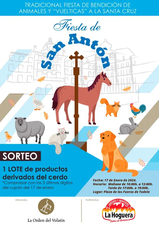 Fiesta de San Ant&oacute;n 2024 en Tudela