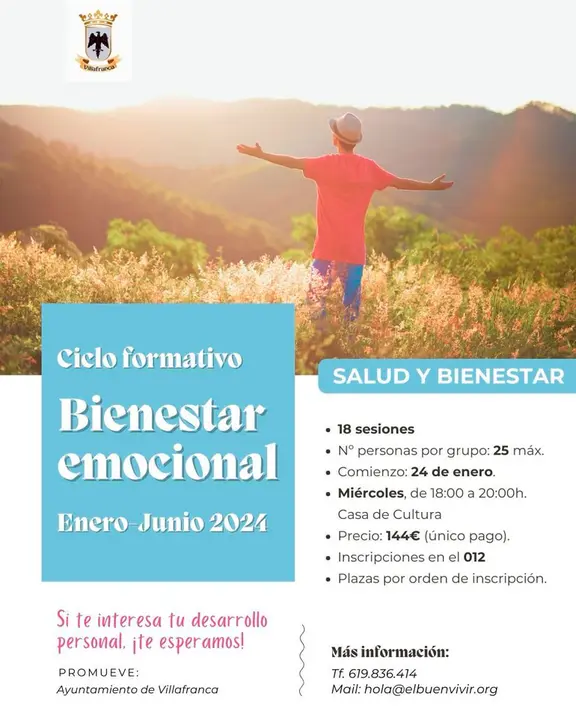 Ciclo formativo en Villafranca de Bienestar emocional