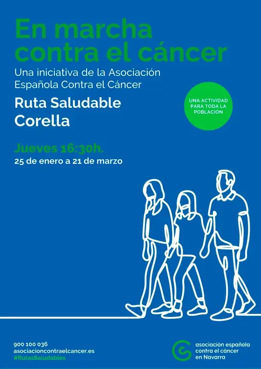 Ruta saludable en Corella &lsquo;En marcha contra el c&aacute;ncer&rsquo;