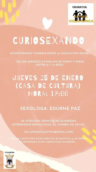 Taller en Villafranca &lsquo;Curiosexando&rsquo;