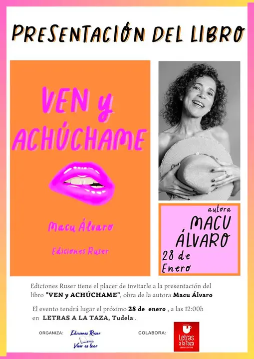 Presentaci&oacute;n en Tudela del libro &lsquo;Ven y ach&uacute;chame&rsquo; de Macu &Aacute;lvaro