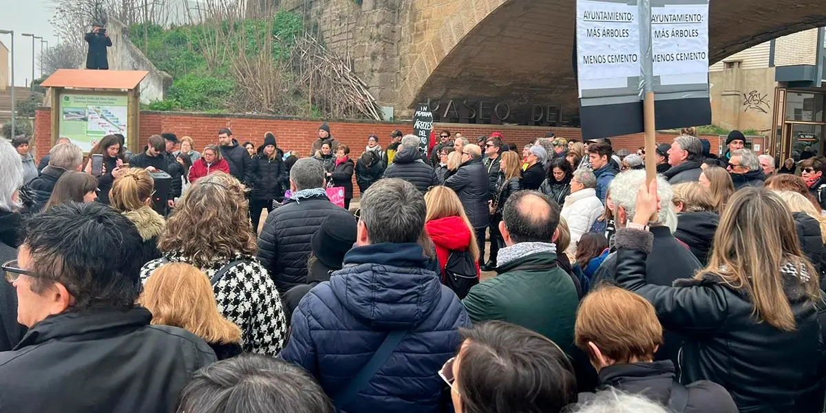 Funeral por los &aacute;rboles del muro en Tudela 2