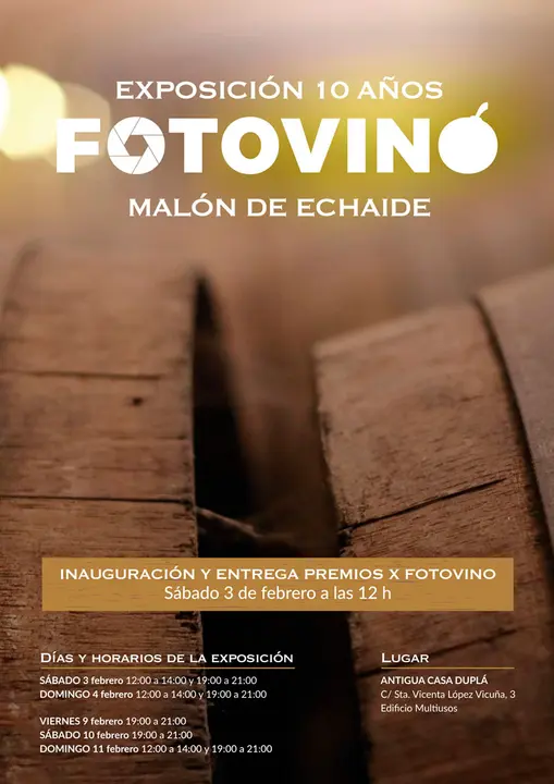 Entrega de premios en Cascante del X Concurso Fotogr&aacute;fico &lsquo;Fotovino Mal&oacute;n de Echaide&rsquo;