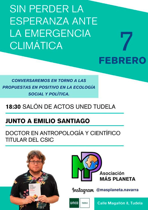 Presentación en Tudela del libro ‘Contra el mito del colapso ecológico’ de Emilio Santiago
