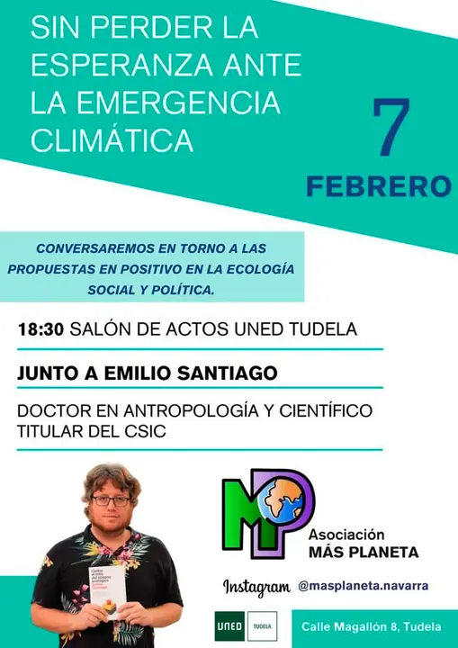 Presentaci&oacute;n en Tudela del libro &lsquo;Contra el mito del colapso ecol&oacute;gico&rsquo; de Emilio Santiago