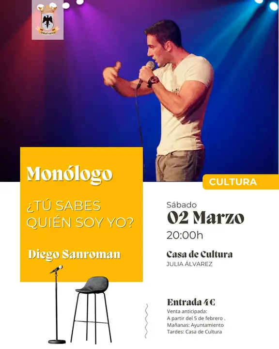 Mon&oacute;logo en Villafranca &lsquo;&iquest;T&uacute; sabes qui&eacute;n soy yo &rsquo; con Diego Sanrom&aacute;n