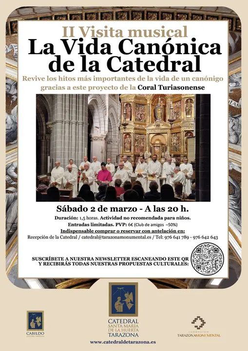 II Visita musical en Tarazona &lsquo;La Vida Can&oacute;nica de la Catedral de Tarazona&rsquo;