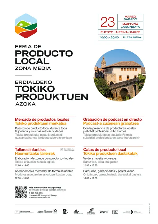 Feria de producto local de la Zona Media 2024 en Puente La Reina