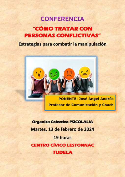 Conferencia en Tudela ‘Cómo tratar con personas conflictivas’