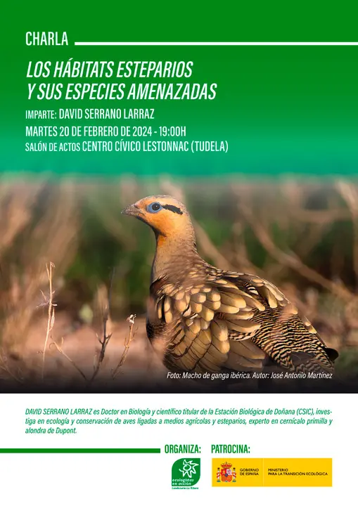 Charla en Tudela &lsquo;Los h&aacute;bitats esteparios y sus especies amenazadas&rsquo;