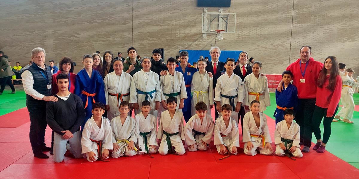El equipo Shogun en los Juegos Deportivos de Navarra de Judo Alevín Primera Jornada 2024