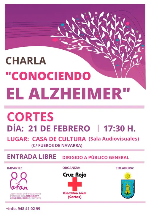 Charla en Tudela &lsquo;Conociendo el Alzheimer&rsquo;