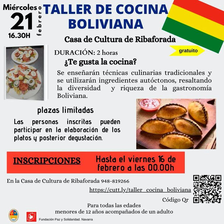 Taller en Ribaforada de Cocina Boliviana