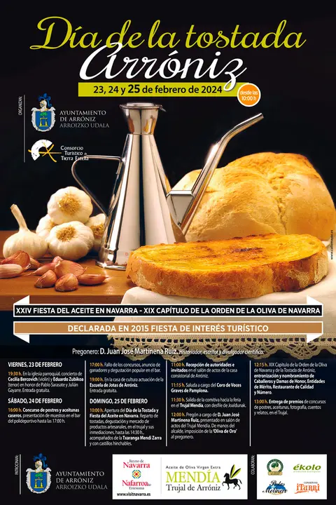 D&iacute;a de la Tostada y Fiesta del Aceite de Navarra 2024 en Arr&oacute;niz