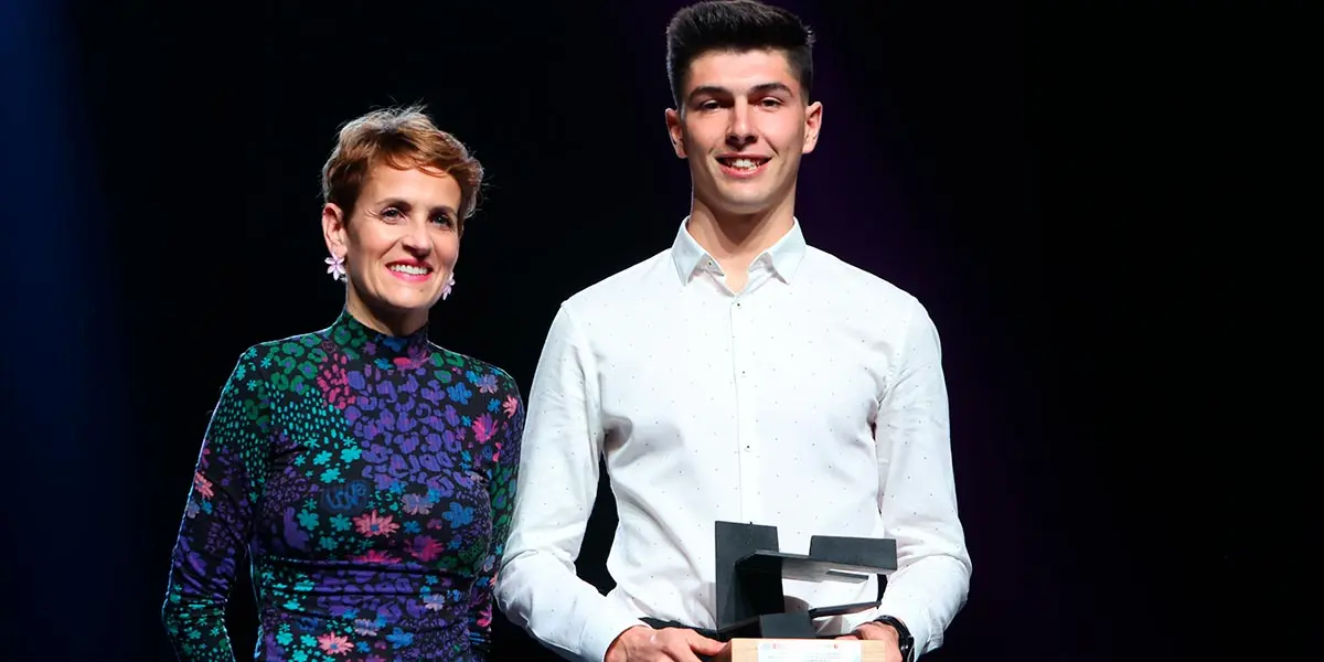 La Presidenta, con el patinador Daniel Milagros