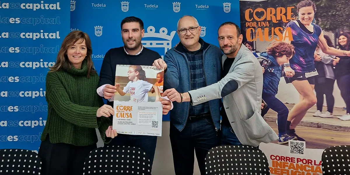 A la presentaci&oacute;n de esta prueba han asistido el concejal de Deportes del Ayuntamiento de Tudela, Mart&iacute;n L&oacute;pez; la directora del colegio San Francisco Javier, Nieves Mora, el director del Centro Padre Lasa, Abel Garc&iacute;a, y el coordinador de Alboan en Navarra, Javier Andueza