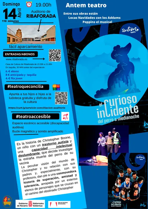 Teatro en Ribaforada &lsquo;El curioso incidente del perro a medianoche&rsquo;