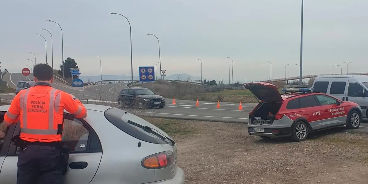 Veh&iacute;culo implicado en el accidente en la NA-3042 en Ribaforada