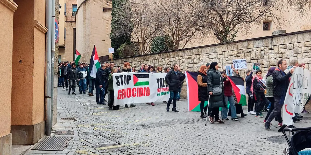 Manifestaci&oacute;n Yala Nafarroa con Palestina en Tudela 1