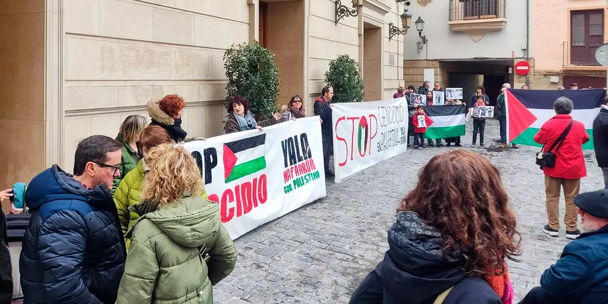 Manifestaci&oacute;n Yala Nafarroa con Palestina en Tudela 4