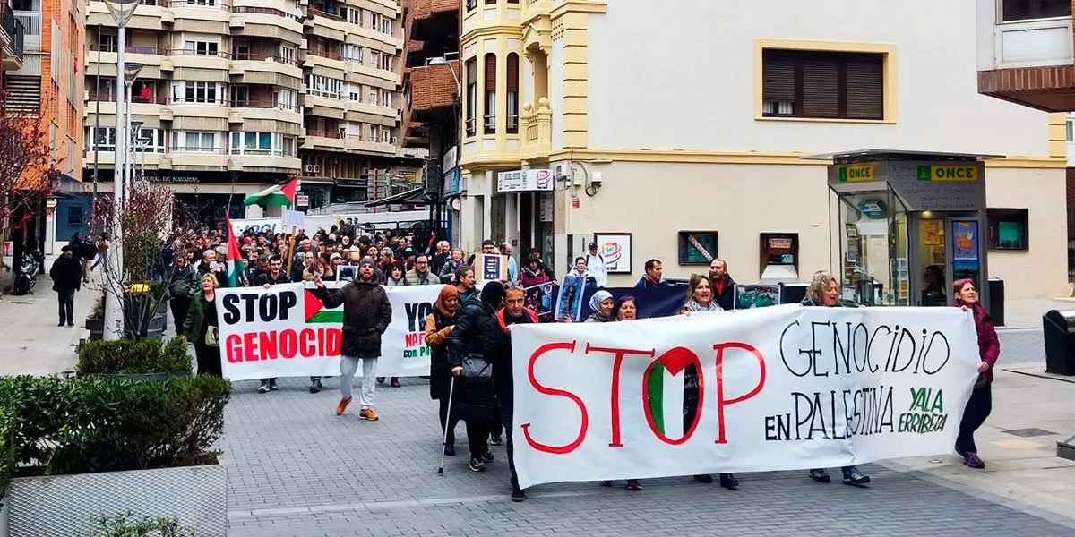 Manifestaci&oacute;n Yala Nafarroa con Palestina en Tudela 12