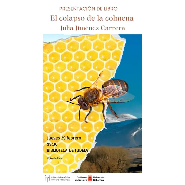 Presentaci&oacute;n en Tudela del libro &lsquo;El colapso de la colmena&rsquo; de Julia Jim&eacute;nez Carrera