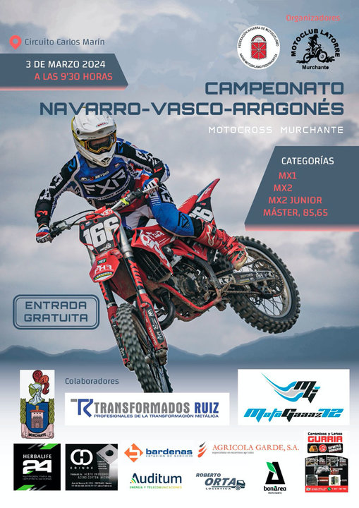 Campeonato Vasco Navarro Aragonés de motocross 2024 en Murchante