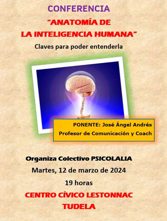 Conferencia en Tudela &lsquo;Anatom&iacute;a de la inteligencia humana&rsquo;