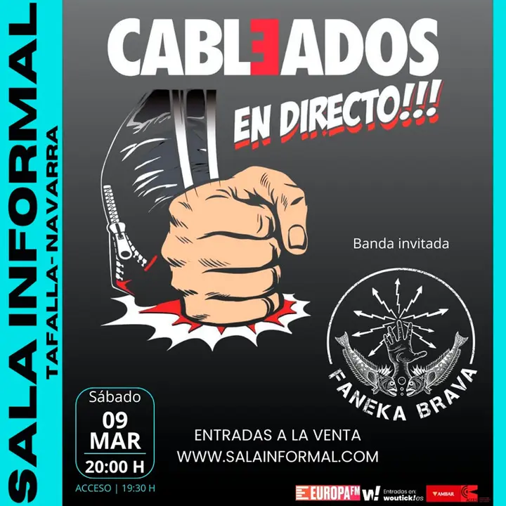 Concierto en Tafalla de Cableados y Faneka Brava
