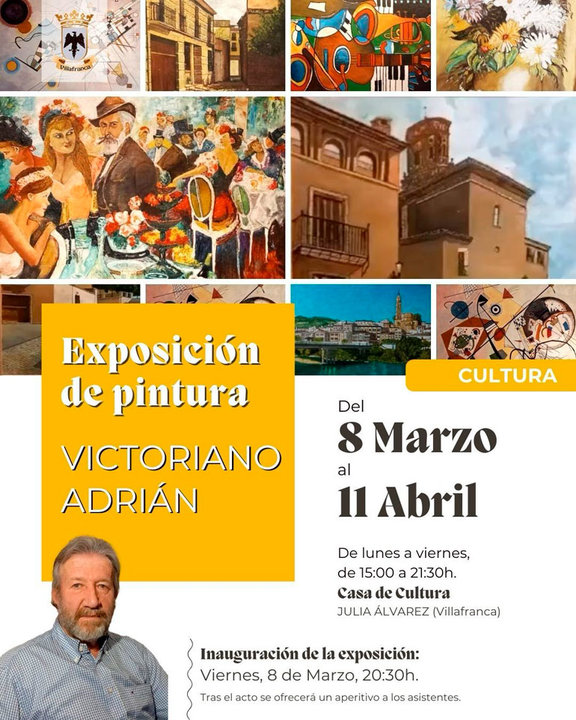 Exposición de pintura en Villafranca de Victoriano Adrián