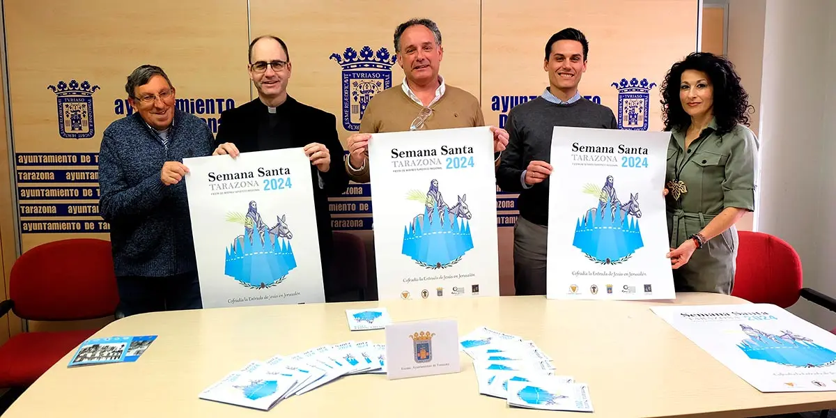 Presentaci&oacute;n de la Semana Santa de Tarazona con Jos&eacute; Luis Lasheras, Miguel Antonio Franco, Tono Jaray, Pablo Escribano e Inmaculada Soria
