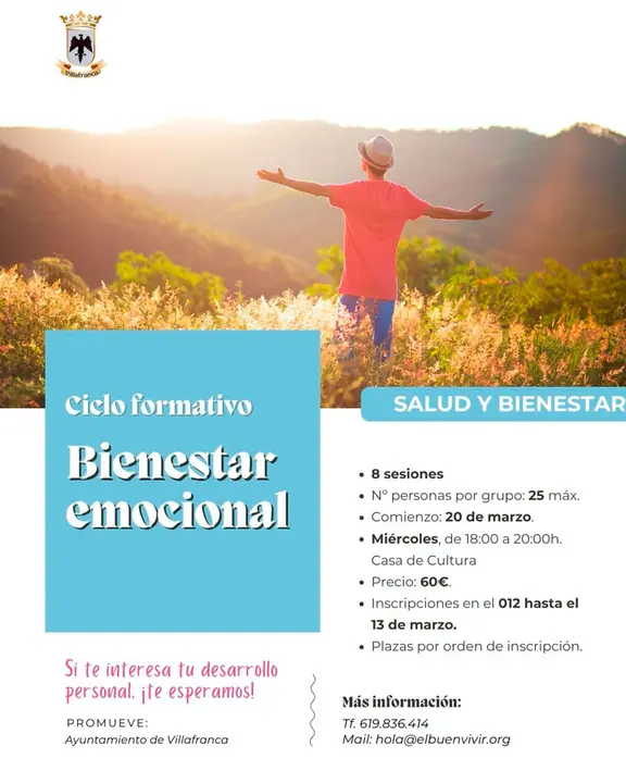 Ciclo formativo en Villafranca de Bienestar emocional