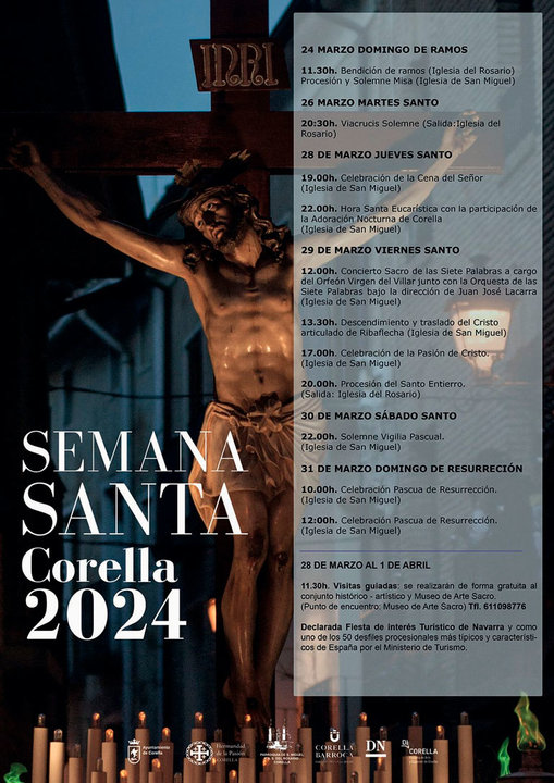 Programa de la Semana Santa 2024 en Corella