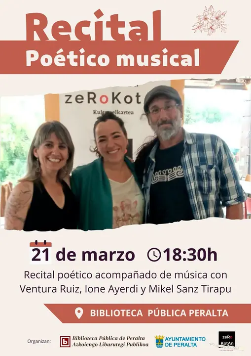 Recital po&eacute;tico musical en Peralta