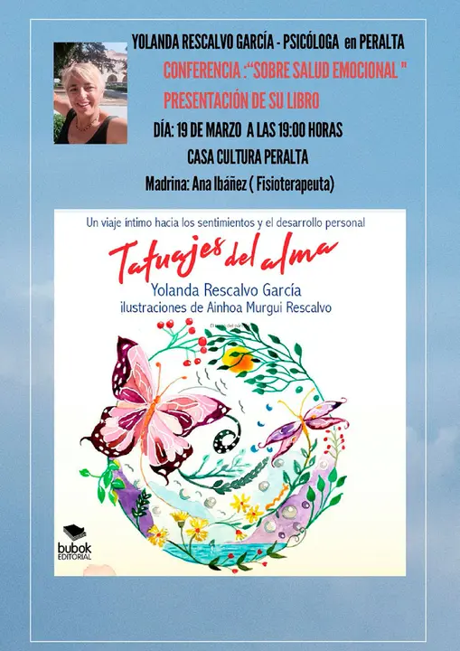 Conferencia en Peralta sobre salud emocional y presentaci&oacute;n del libro &lsquo;Tatuajes del alma&rsquo;