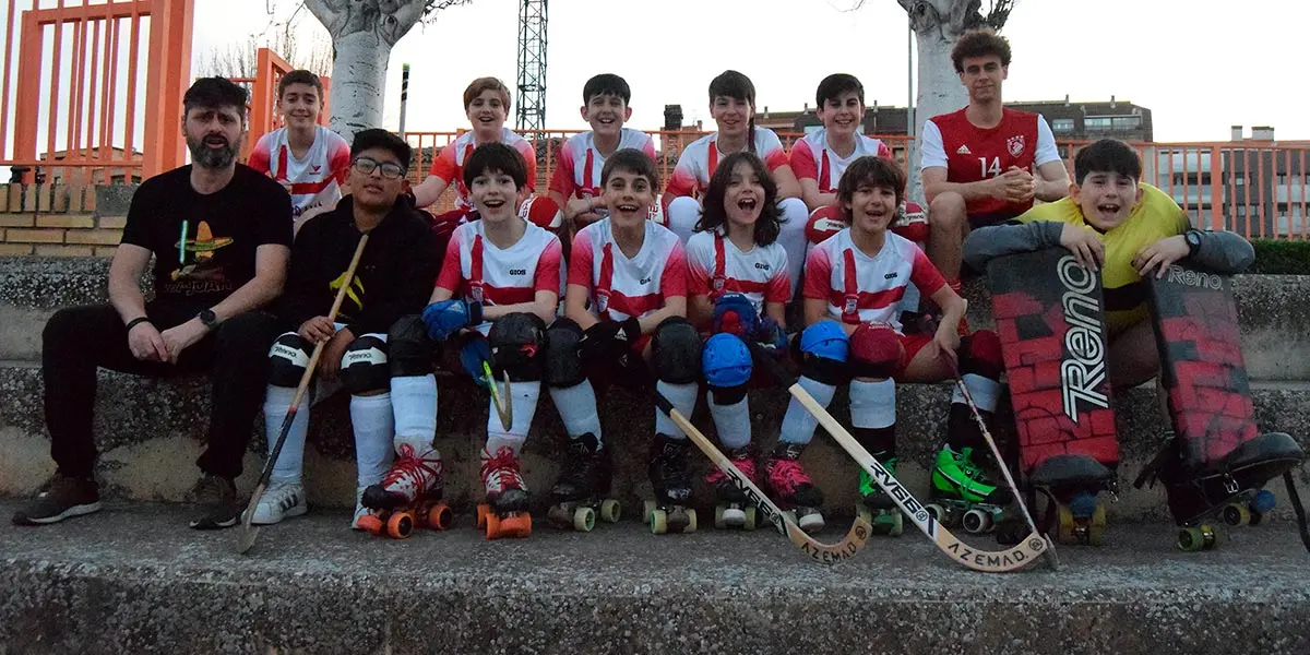 El equipo Tudela Hockey Alev&iacute;n que participar&aacute; en Burgos en la Fase Sector del Campeonato de Espa&ntilde;a