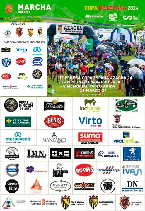 Copa de Espa&ntilde;a Iberdrola de Marcha N&oacute;rdica V Memorial Pablo Ariza 2024 en Azagra