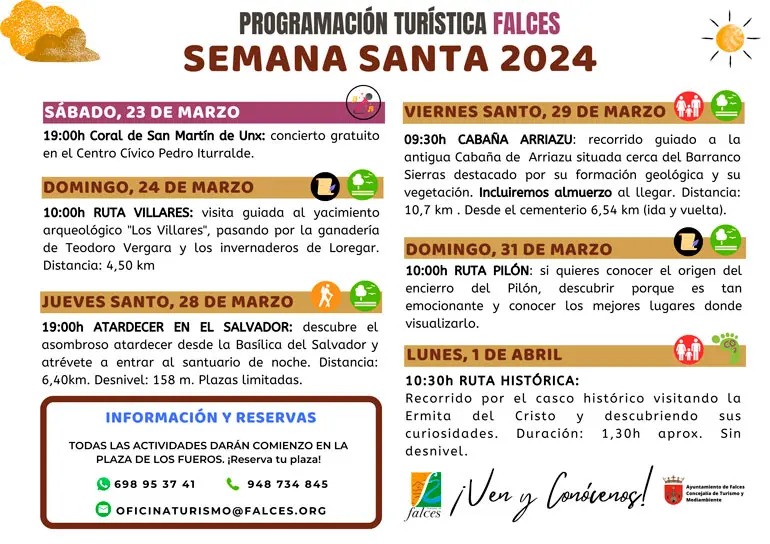 Programa de la Semana Santa Tur&iacute;stica 2024 en Falces