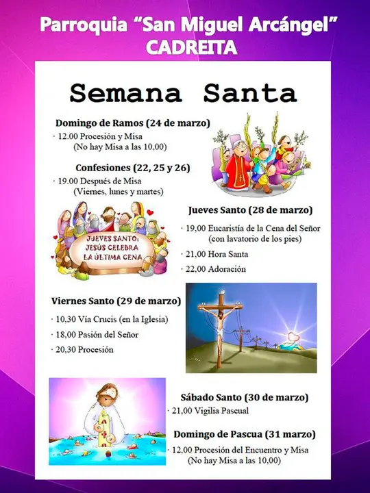 Programa de la Semana Santa 2024 en Cadreita