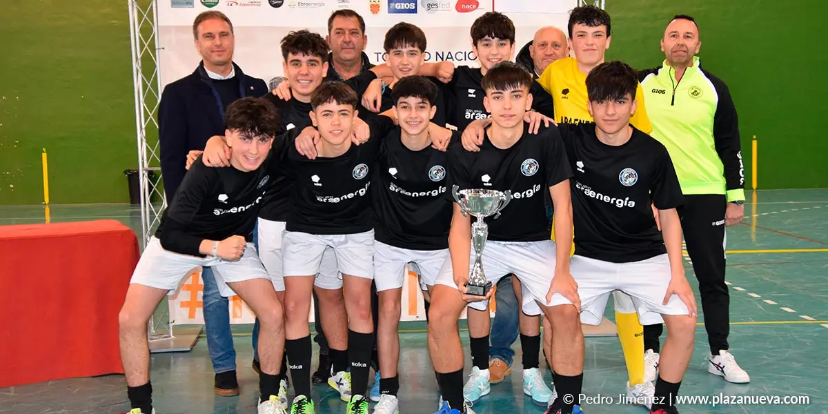 Equipo del Zaragoza Uni&oacute;n FS campe&oacute;n en categoria cadete