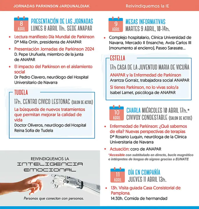 Jornadas de Parkinson de Navarra 2024 en Tudela y Pamplona