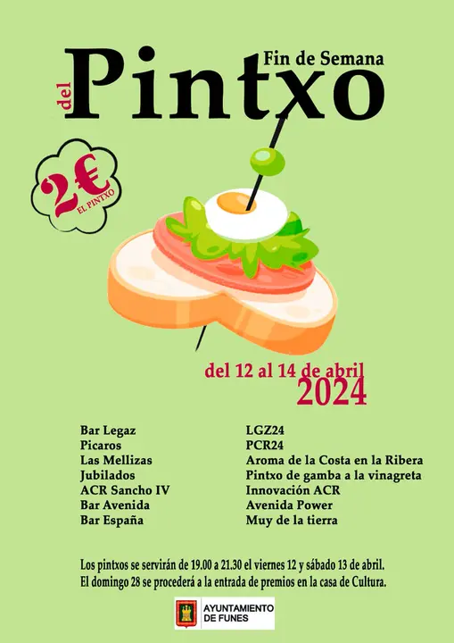 Fin de semana del Pintxo 2024 en Funes