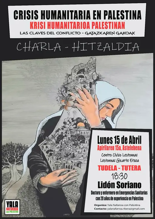 Charla en Tudela &lsquo;Crisis humanitaria en Palestina&rsquo;