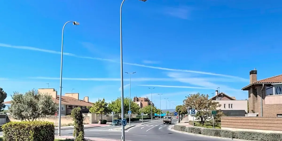 Glorieta de Tudela en la avenida de Merindades