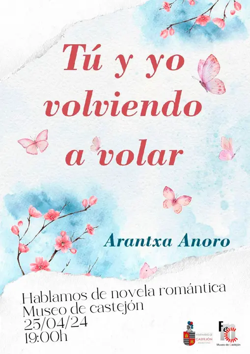 Encuentro literario en Castej&oacute;n &lsquo;T&uacute; y yo volviendo a volar&rsquo; con su autora Arantxa Anoro