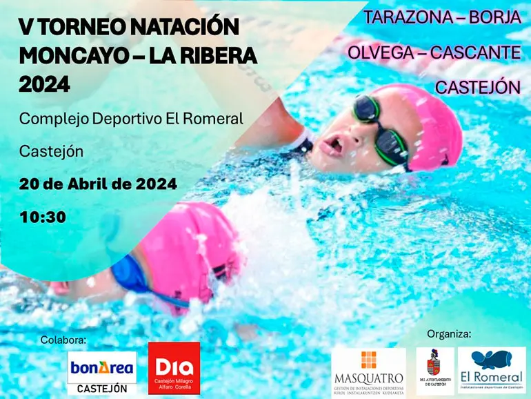 V Torneo de nataci&oacute;n Moncayo La Ribera 2024 en Castej&oacute;n