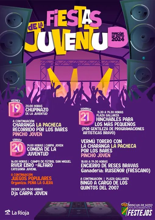 Programa de las Fiestas de la juventud 2024 en Rinc&oacute;n de Soto