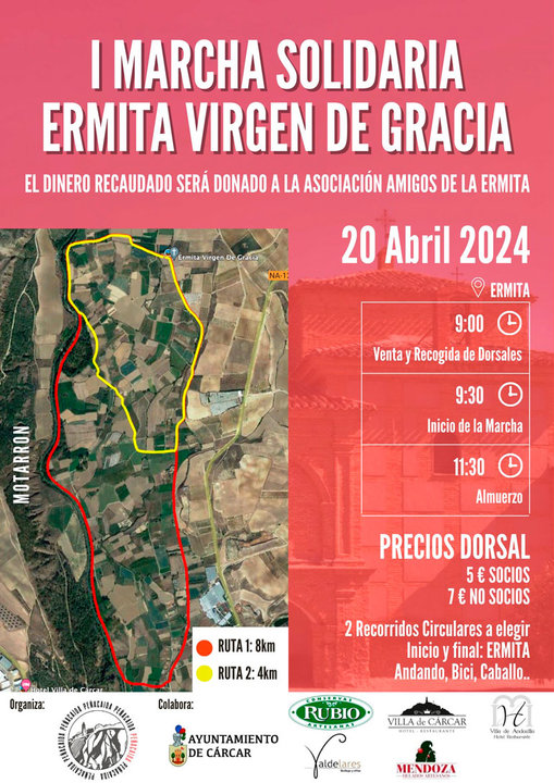 I Marcha solidaria a la Ermita Virgen de Gracia 2024 en Cárcar
