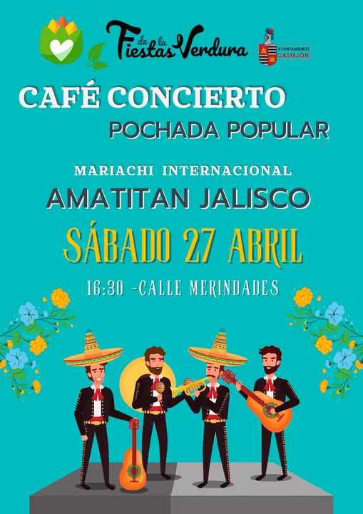 Caf&eacute;-concierto en Castej&oacute;n del grupo mexicano Mariachi Internacional Amatit&aacute;n de Jalisco